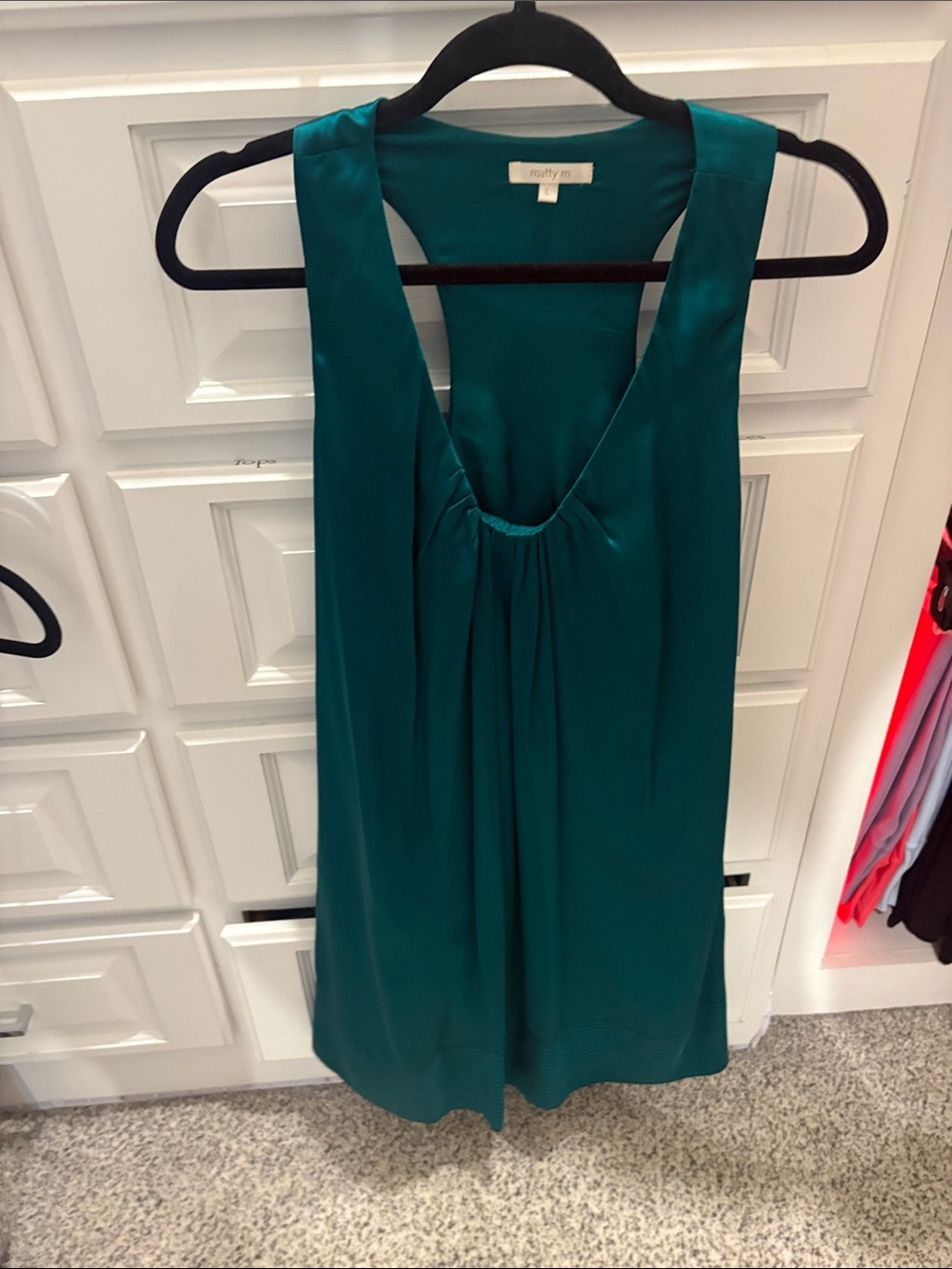 Matty M Teal V-Neck Sleeveless Top